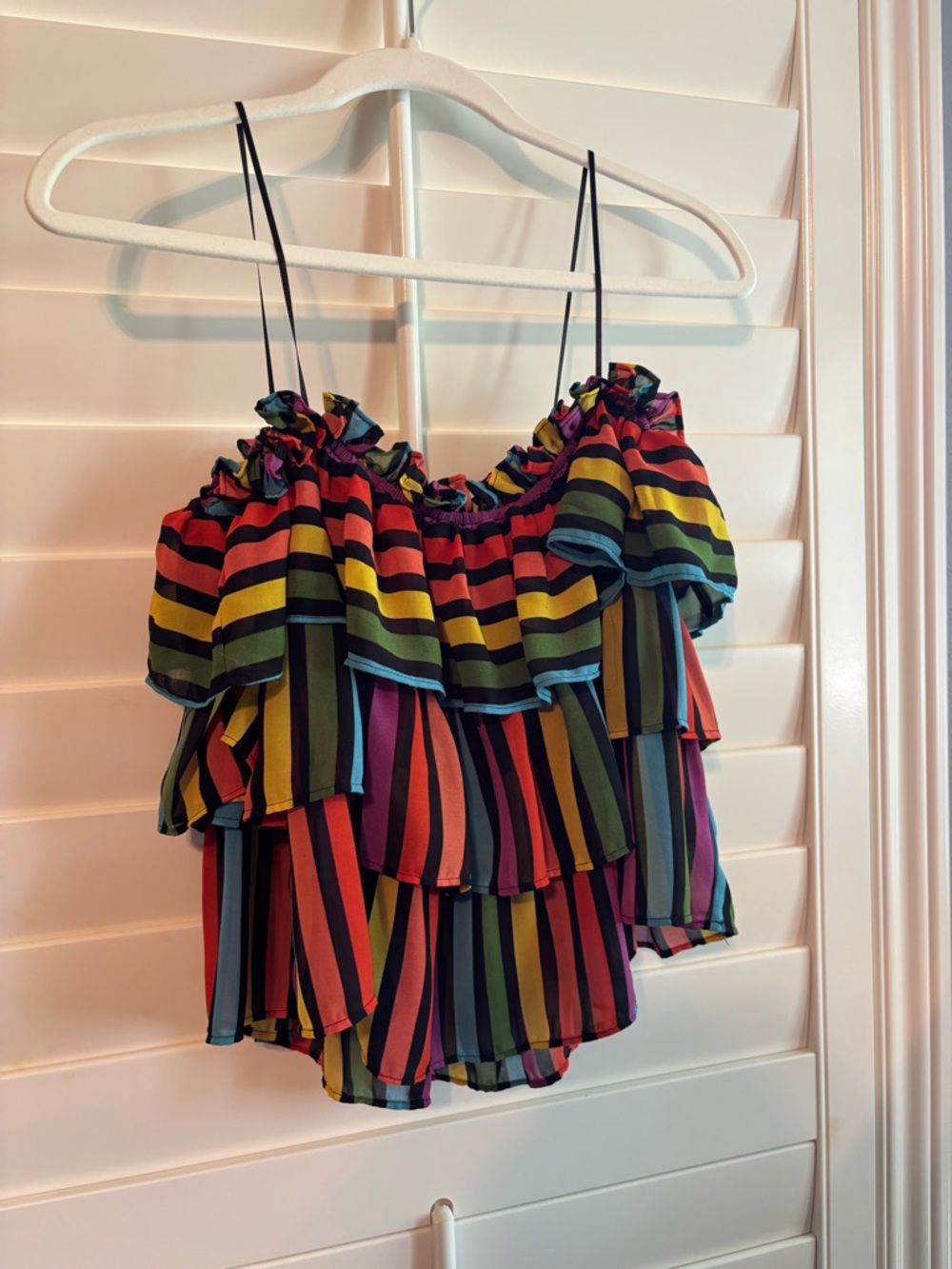 Wayf ruffled off the shoulder top